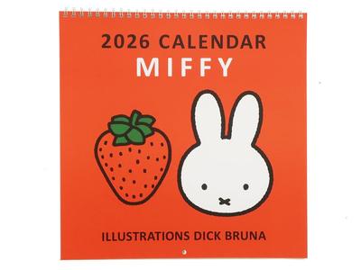 SQUARE Miffy 2026 Wall Calendar, Red, 30BCA-1