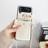 Für Samsung Galaxy Z Flip 7 6 5 4 3 5G Flip7 Flip6 Handyhülle Crossbody Luxus PU-Leder Geldbörse Kartenetui Stoßfeste Schutzhülle