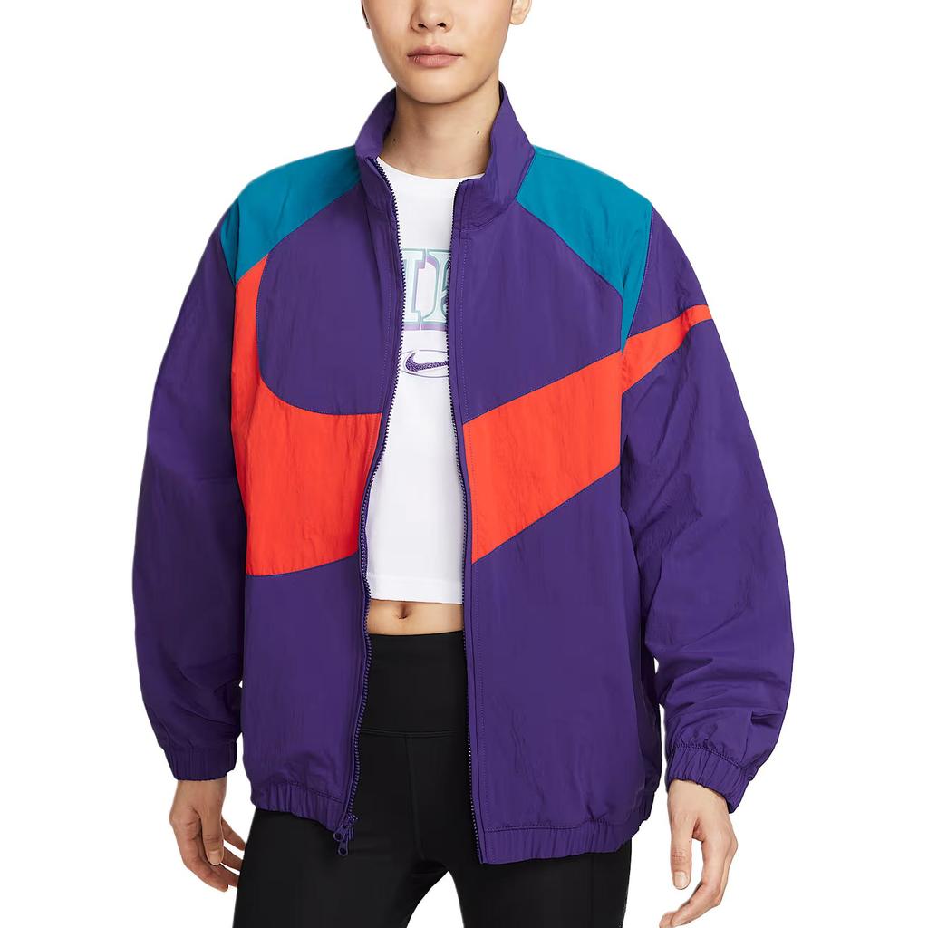 Nike Sportswear Jackets Women's Court Purple/Abyss Green/Passionate Red Stand Collar Moderate Other HV4108-547