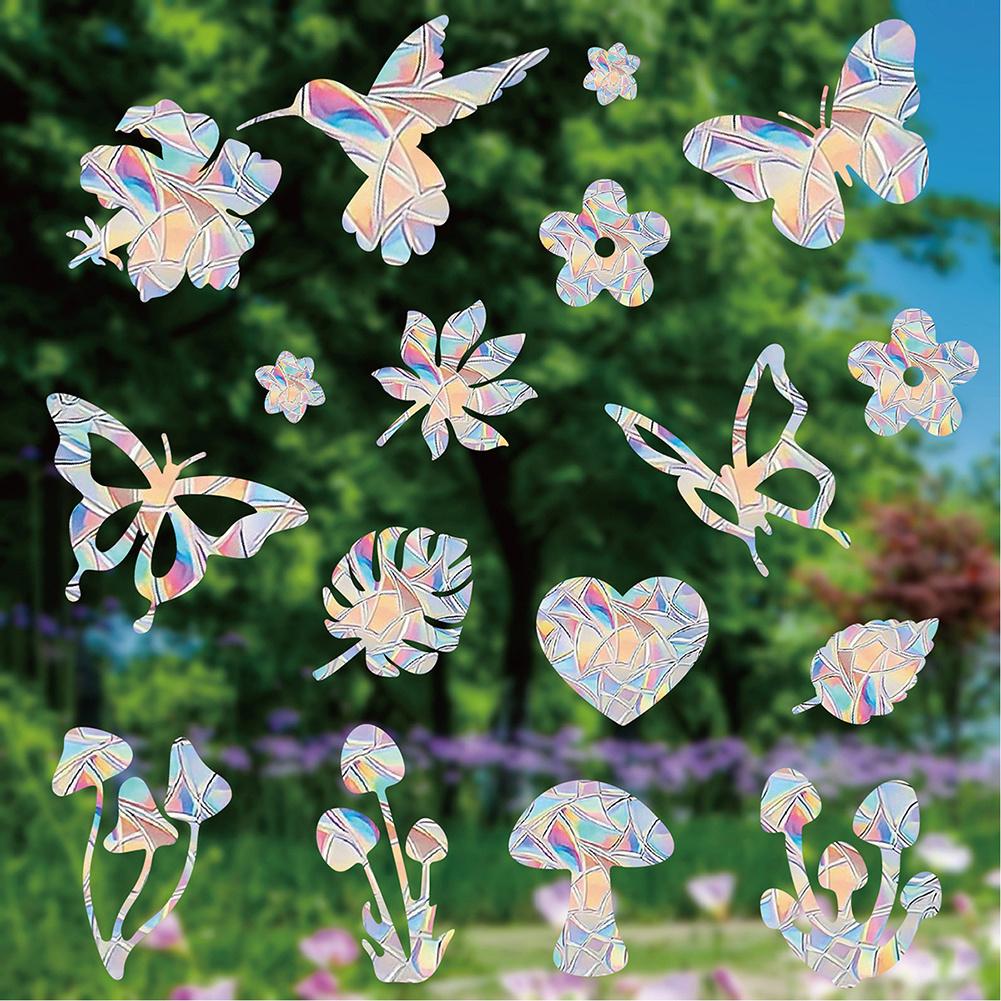 Electrostatic Window Decals Creative Chic Lightcatcher Rainbow Sticker Prismatic Butterfly Reusable Accessories for Home Door
