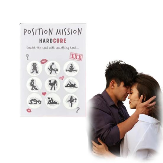 1Pc/3Pcs Scratch Card Naughty Sex Position Scratching Card Anniversary Holiday Romantic Date Night Game for Couples