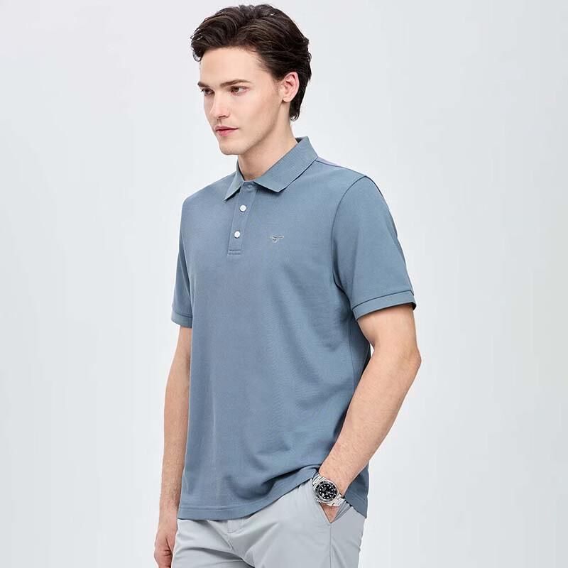 SEPTWOLVES Men's High-Cotton Short-Sleeve Polo Shirt