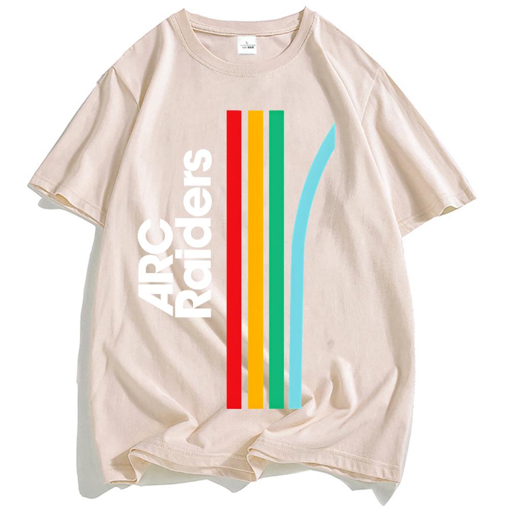 Hot Game ARC Raiders Rainbow Graphic Tshirts Cotton Fashion Loose Men/Women T-shirt Unisex Streetwear O-neck Casual Male Tees