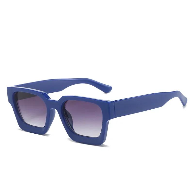JNPCXI Fashion Square Women Luxury Sunglasses Retro Gradient Blue Designer Men Trending Sun Glasses Shades UV400