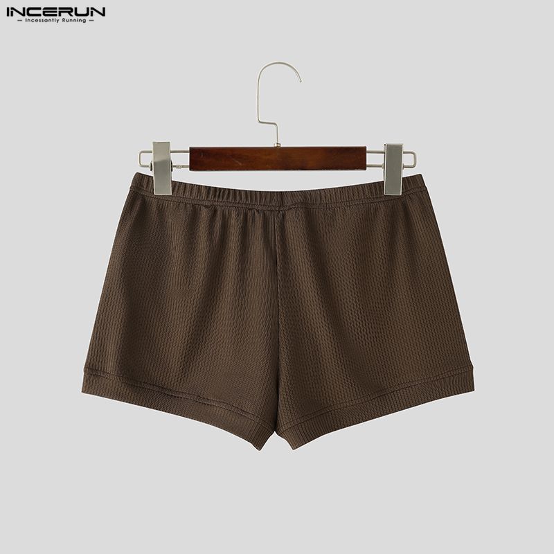 INCERUN Men's Elastic Waist Print Slim Fit Gym Shorts Athletic Workout Short Pants Sleep Bottom