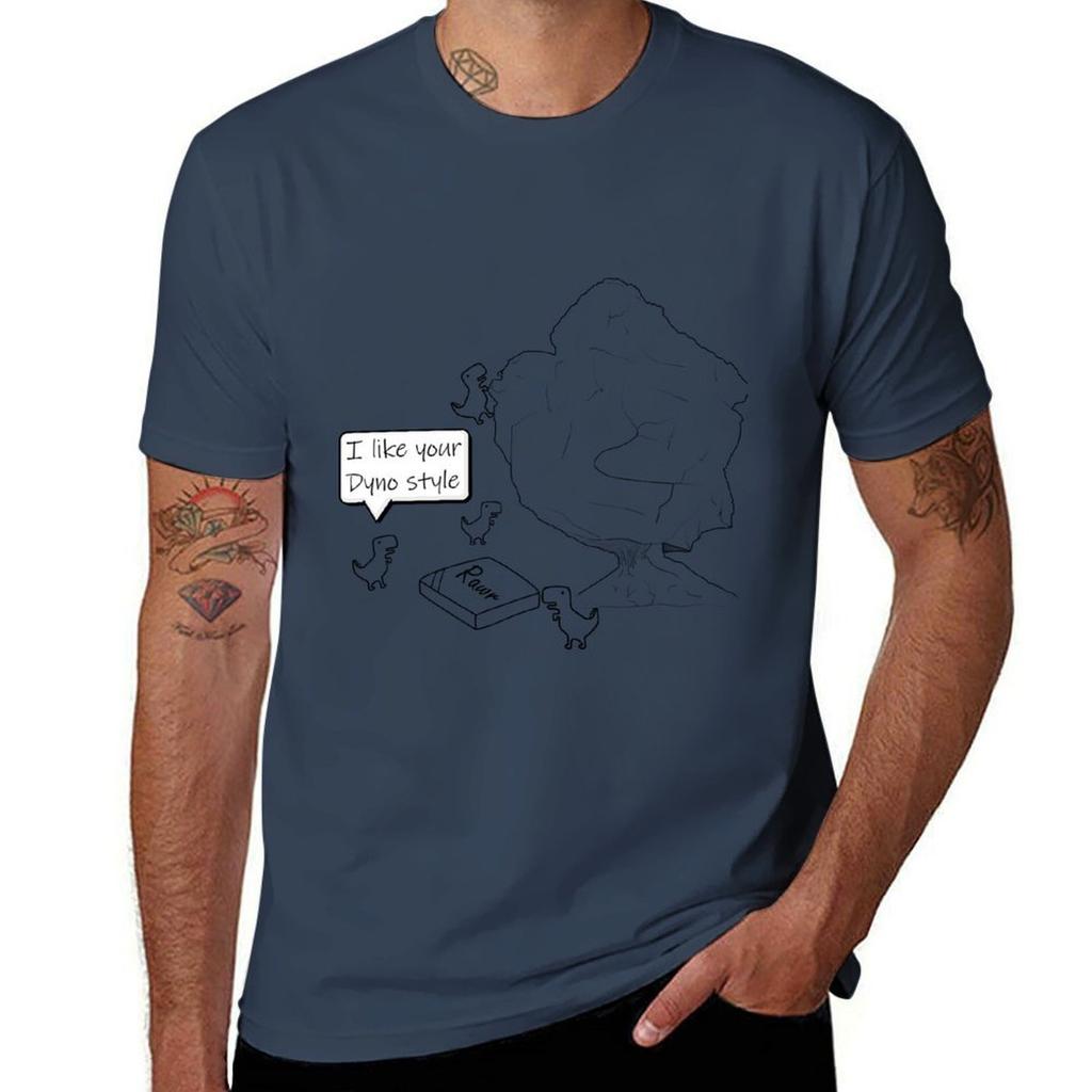 Camiseta Dyno Bouldering Escalada Dinos Estampado Elegante Manga Corta