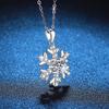 New S925 Silver Sparkling Snowflake Women's Necklace, Niche Fashion, Exquisite, High-quality Wedding Jewelry
