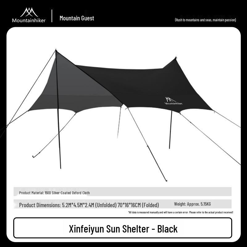 Mountain Guest Feiyun Outdoor Sun & Rain Protection Canopy Tent with 210 Silver-Coated Oxford Cloth