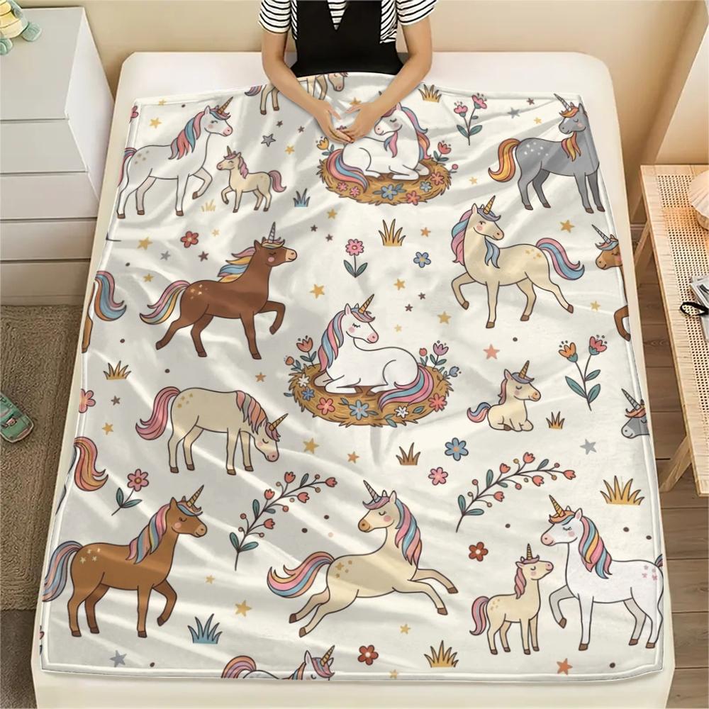 

1PC Cute Animals Print Flannel Blanket, High quality All Seasons, Home Decor, Warmth and Comfort, Perfect for Christmas Gifts 80cm x 120cm