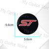 4Pcs 56mm Car Styling ST Logo Emblem Wheel Center Hub Cap Rim Hub Dustproof Cover Sticker For Ford ST Fiesta Mustang Shelby GT