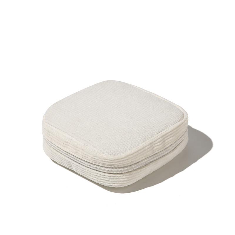 Multifunctional Sanitary Storage Bag Small Square Bag Sweet Corduroy Square Makeup Wash Storage Bag