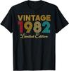Vintage Born 1982 Retro Birthday Gifts for Men's Graphic T-Shirts Birthday Gifts for Men Women