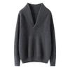 Men's Shawl Collar Wool Cashmere Sweater - Business Casual Autumn/Winter Knitwear Pullover