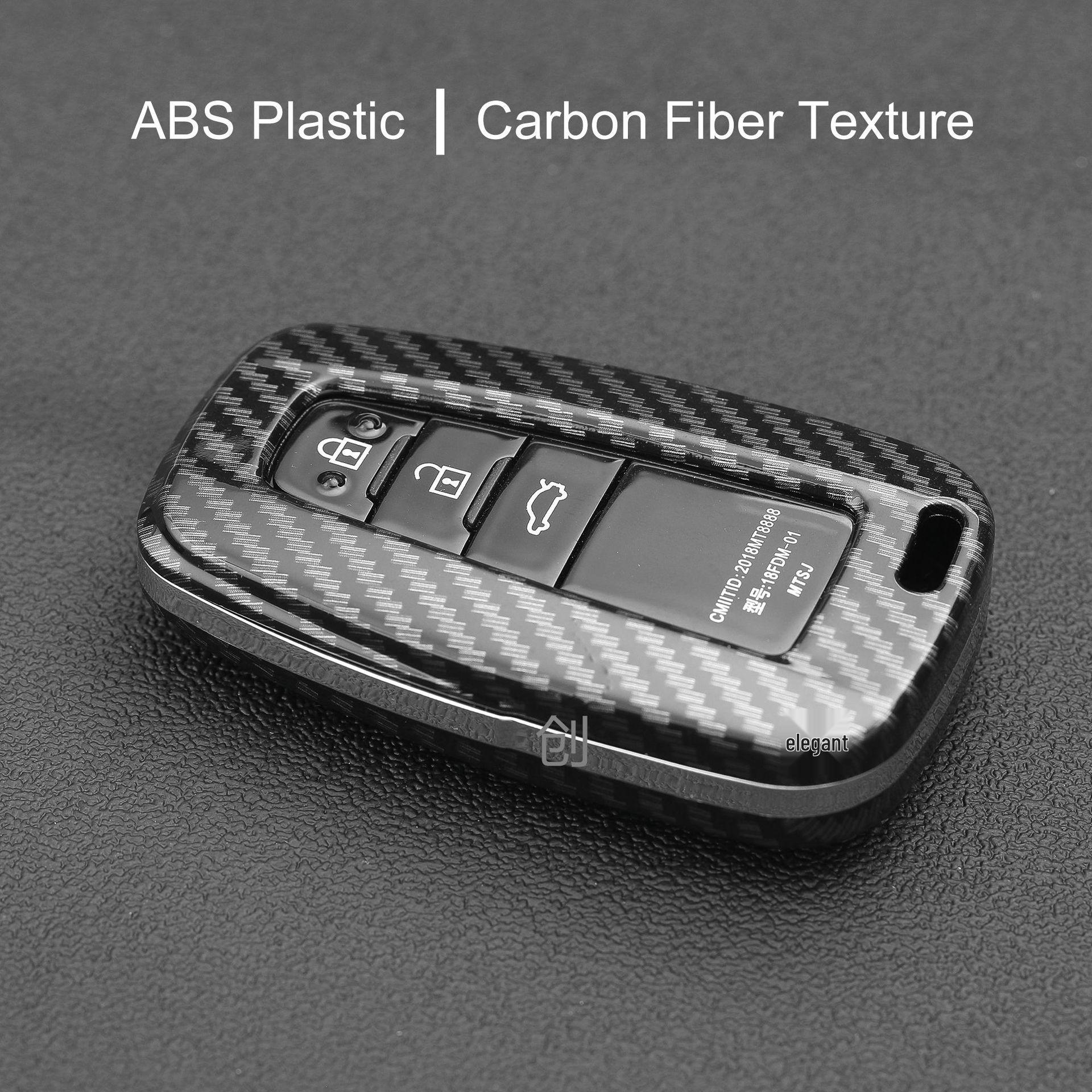 

Toyota 8th Gen Camry Key Case, Prado Land Cruiser CHR Levin Car Carbon Fiber Texture Cover OPP Bag