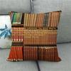 Watercolor Library Oil Painting Digital Printing Short Plush Pillow Covers For Car Sofa Office Cushion Cover Home Goods 60X60Cm
