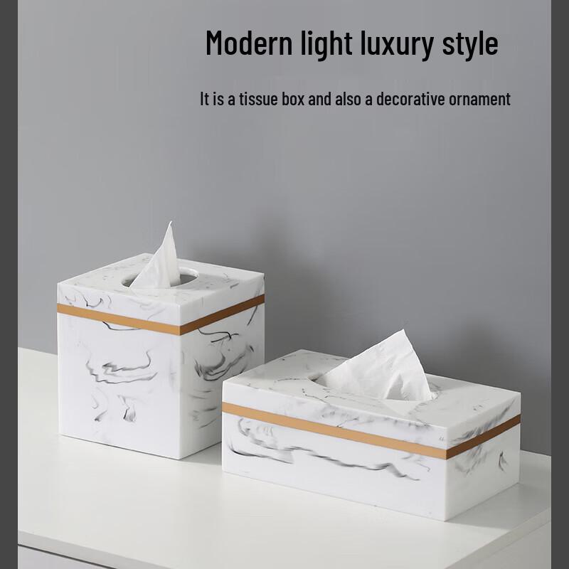 SEFASHYOH Marmor-Optik Nordische Taschentuchbox