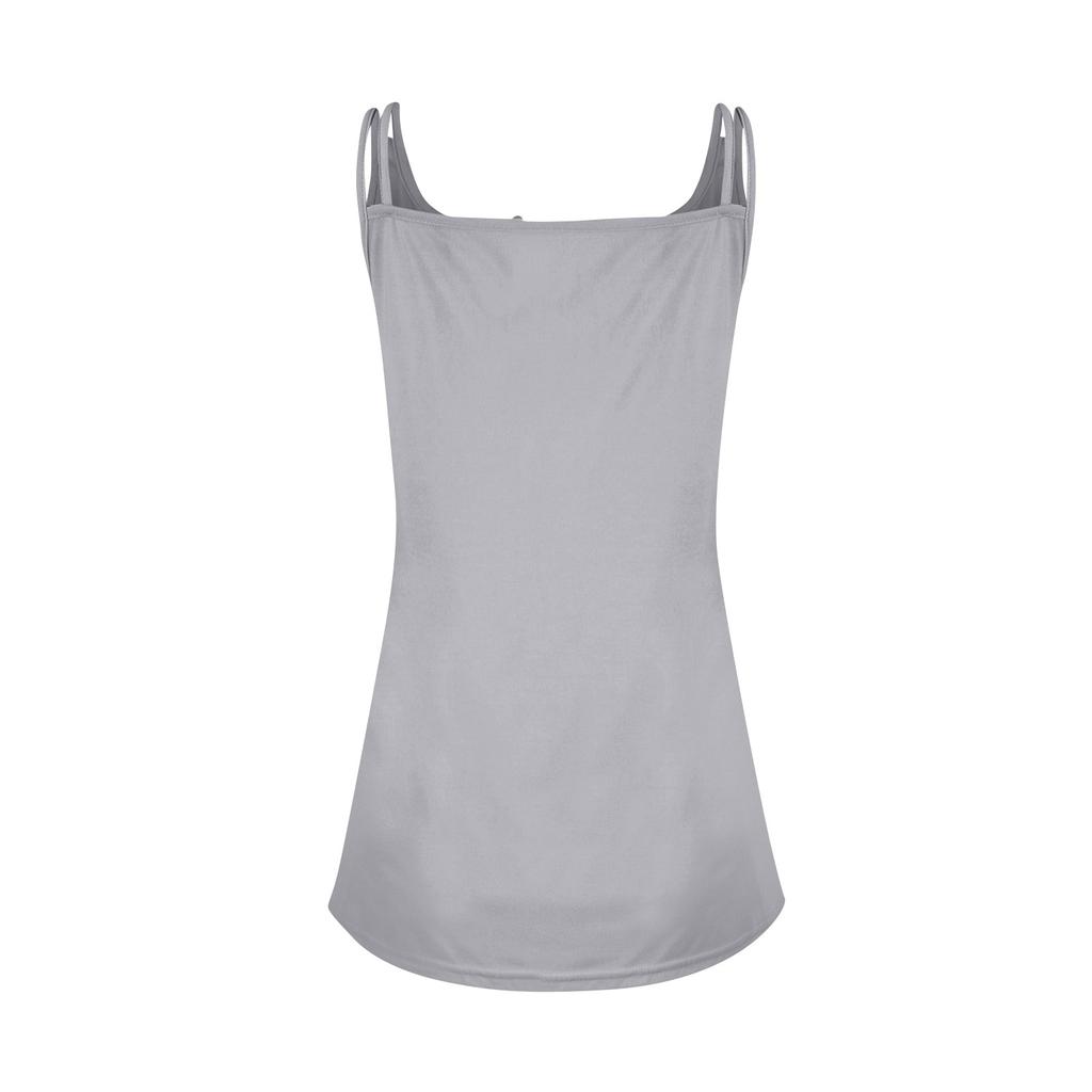 Women's V-neck Color Sleeveless Vest Summer Strapless Top