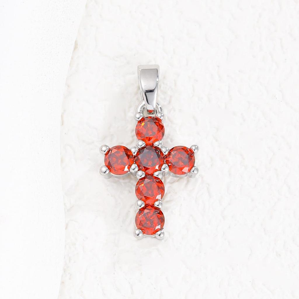 Exquisite Copper Micro-Plated Gold Birthstone Pendant for Every Month