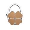 Fourleaf  External Bag Hook, Foldable Portable Hook Solid Color Leather Table Side Bag Hook Handbag Bag Hook