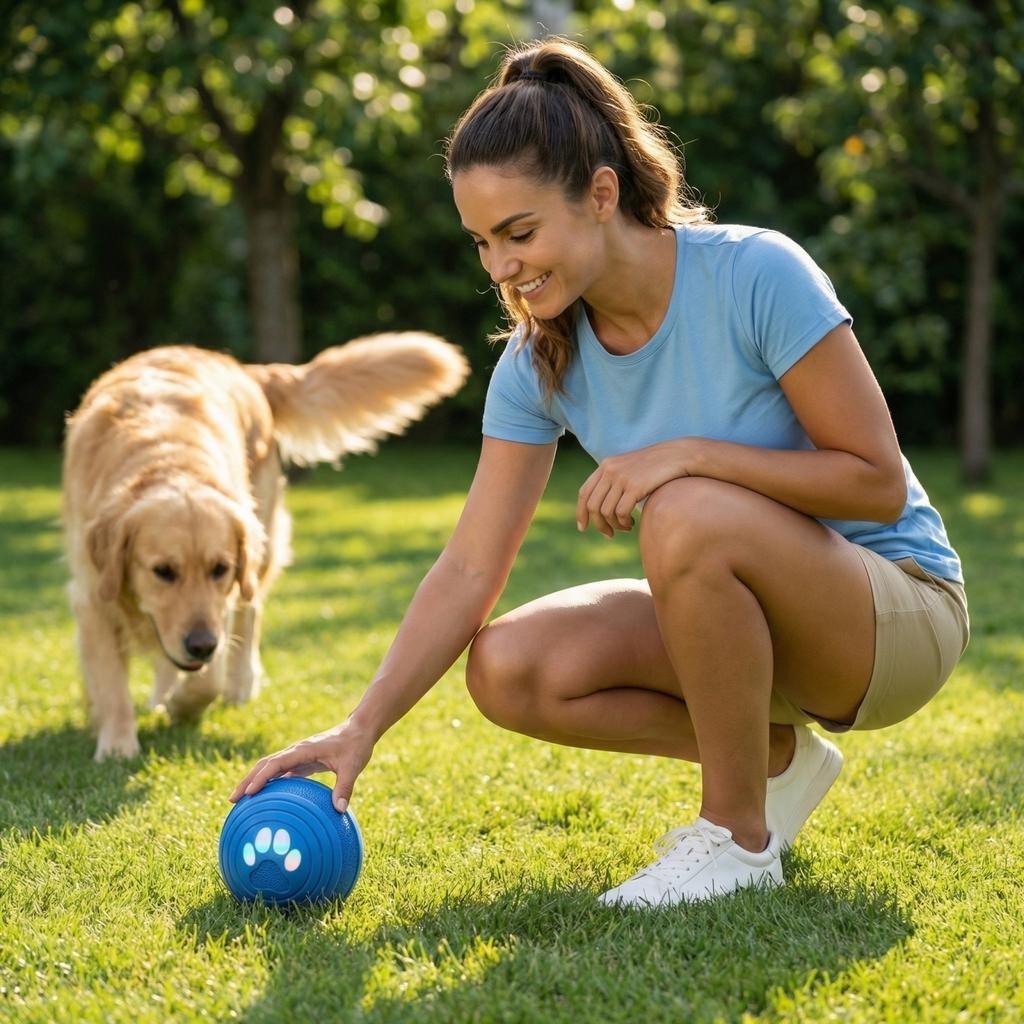 Smart Pet Toy Ball, Throwable, Interactive, Light-up, Bouncing, And Self-entertaining For Dogs.