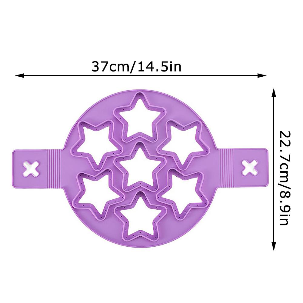 1pcs Silicone Non Stick Fantastic Seven Holes Egg Pancake Maker Ring Kitchen Baking Omelet Moulds Flip Cooker Egg Ring Mold