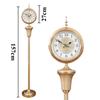 Antique Style Floor Clock Luxury Silent Standing Clocks Retro European Desk Clock for Living Room Decoration and Accessories