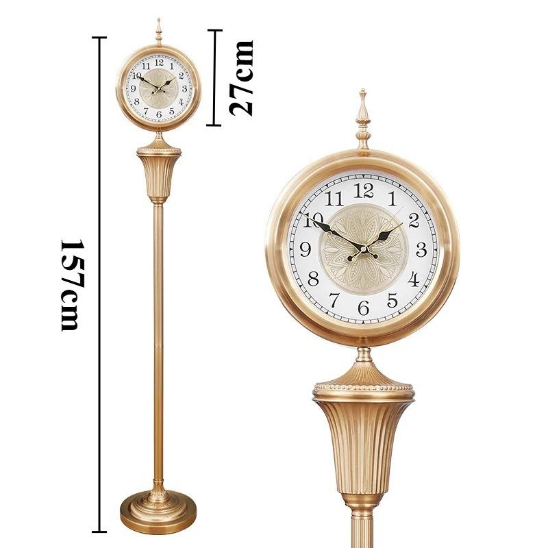 Antique Style Floor Clock Luxury Silent Standing Clocks Retro European Desk Clock for Living Room Decoration and Accessories