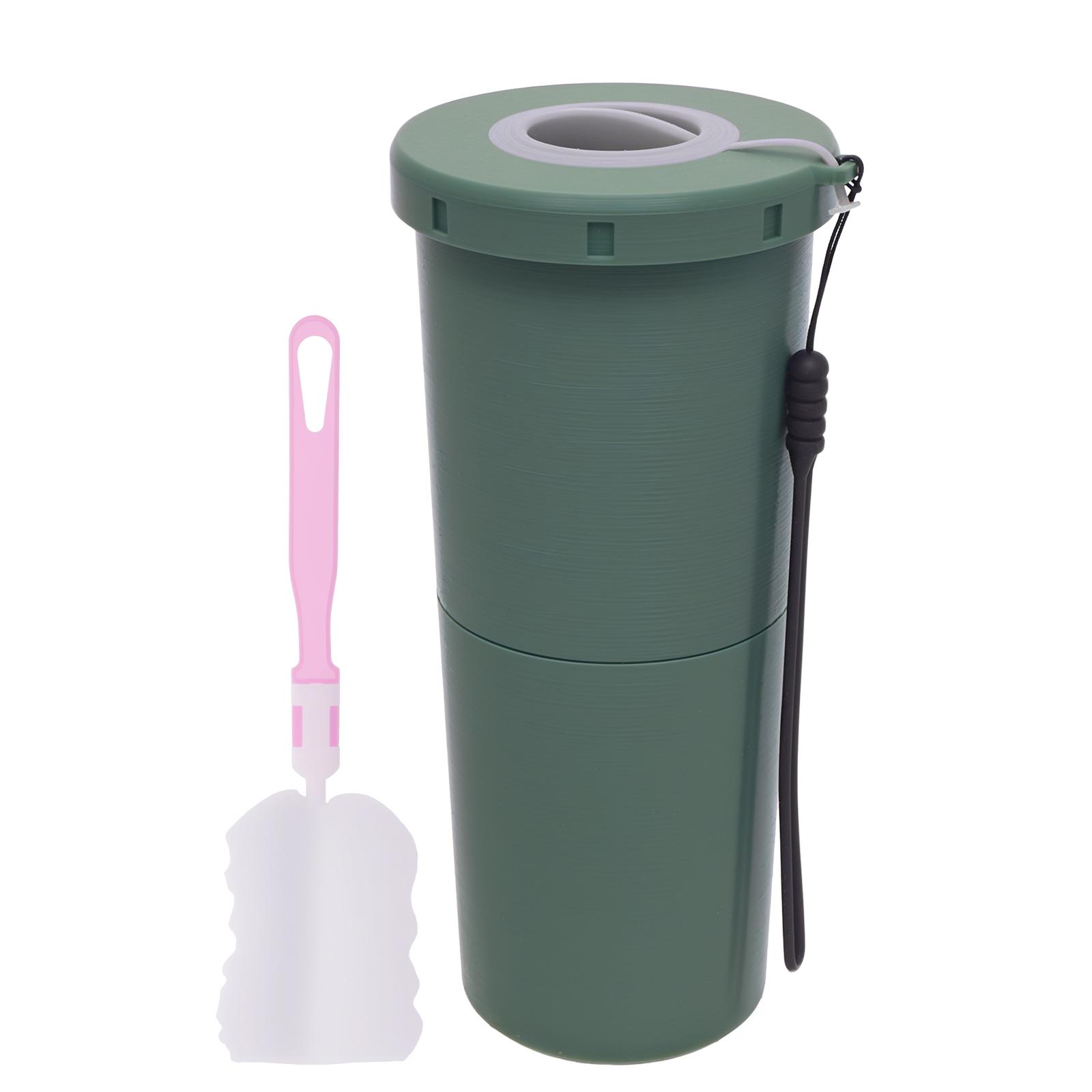 

Sunflower Seed Spit Cup with Seed Organizer and Shell Storage Portable Snack Nuts Serving Bowl Cup for Outdoor Travel in Car зелений