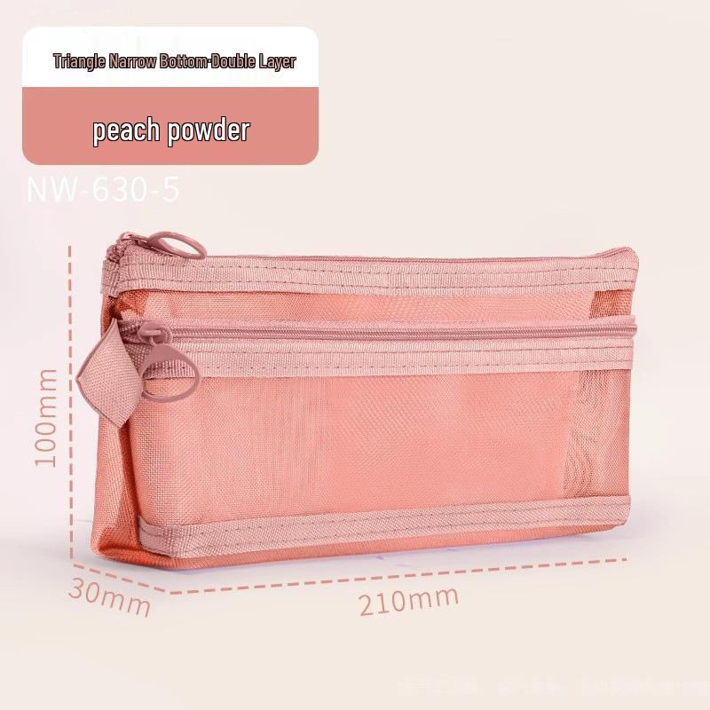 Transparent Mesh Pencil Case - Large Capacity Minimalist Bag for Students