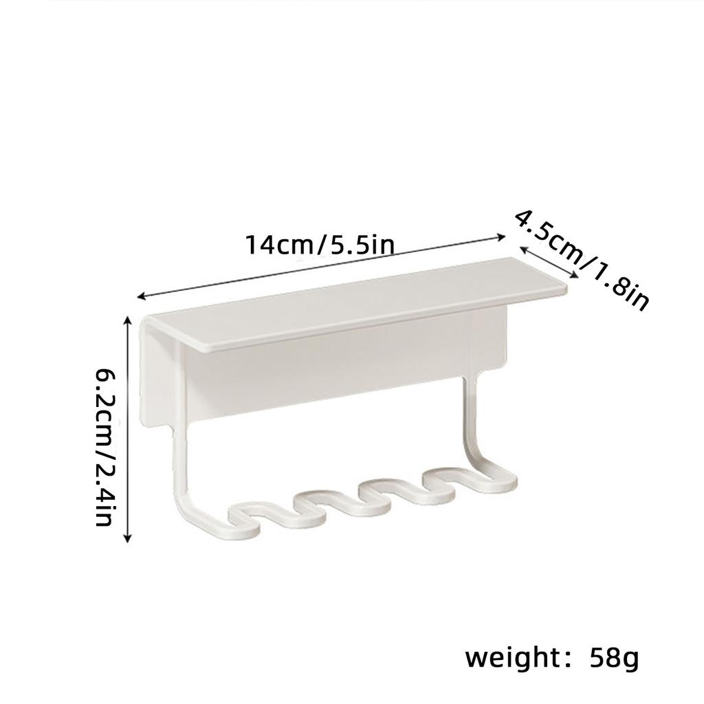 4 Slots Wall Mounted Toothbrush Holder Bathroom Self Adhered Toothbrush Organizer Razor Storage Racks