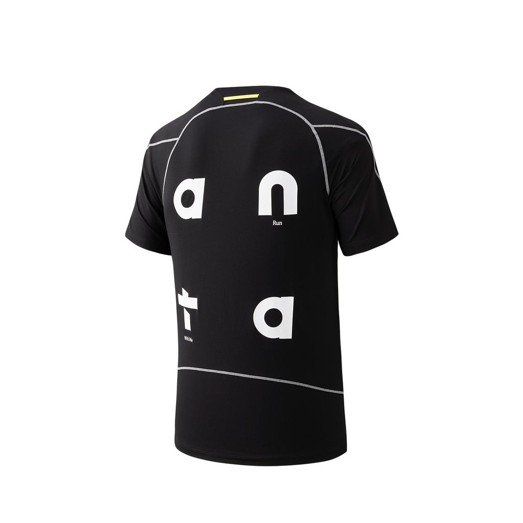 Anta Mens Short Sleeve Knitted T-Shirt Summer 2026 Men Tops Basic-Black 952625103-2