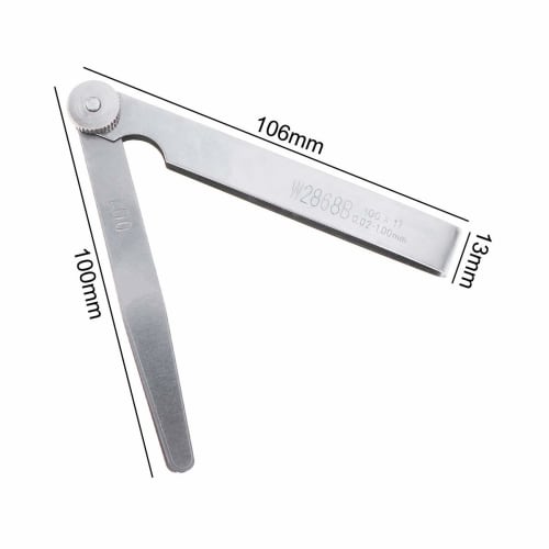 ZOYUBS Stainless Steel Thickness Gauges, Gap Gauges, Gauges for Measuring Thickness and Thinness, 17-Piece Set (0.02mm-1.0mm), L 100mm, Portable