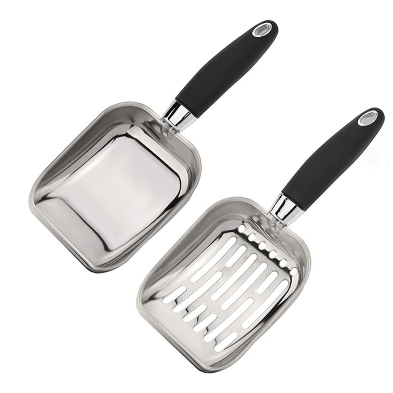 

Heavy Type Metal Cats Sand Scooper 2pc Not Pet Grooming Accessory Design чорний