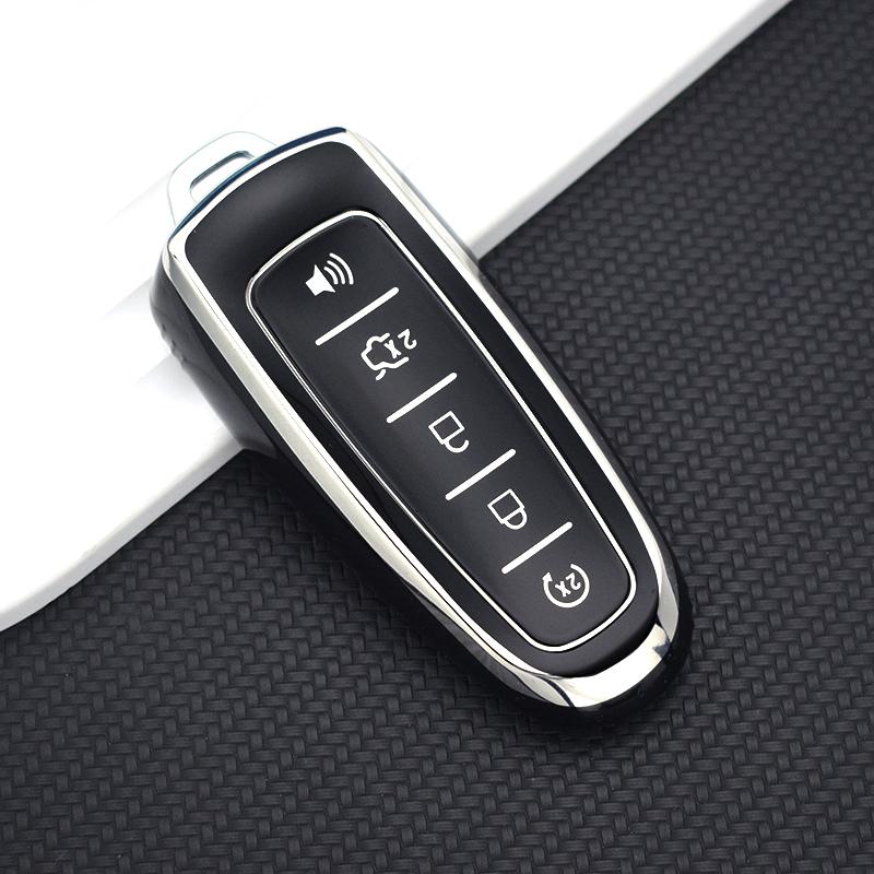 5 Button TPU Key Shell Cover For Ford Edge Explorer Escape Focus Taurus Flex for Lincoln MKS MKT MKX MKZ Navigator Car Key Case