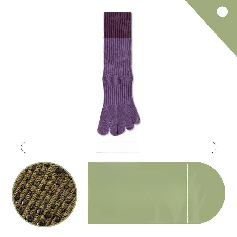 Women's Summer Sports Non Slip Indoor Professional Fitness Yoga Pilates Five Finger Socks