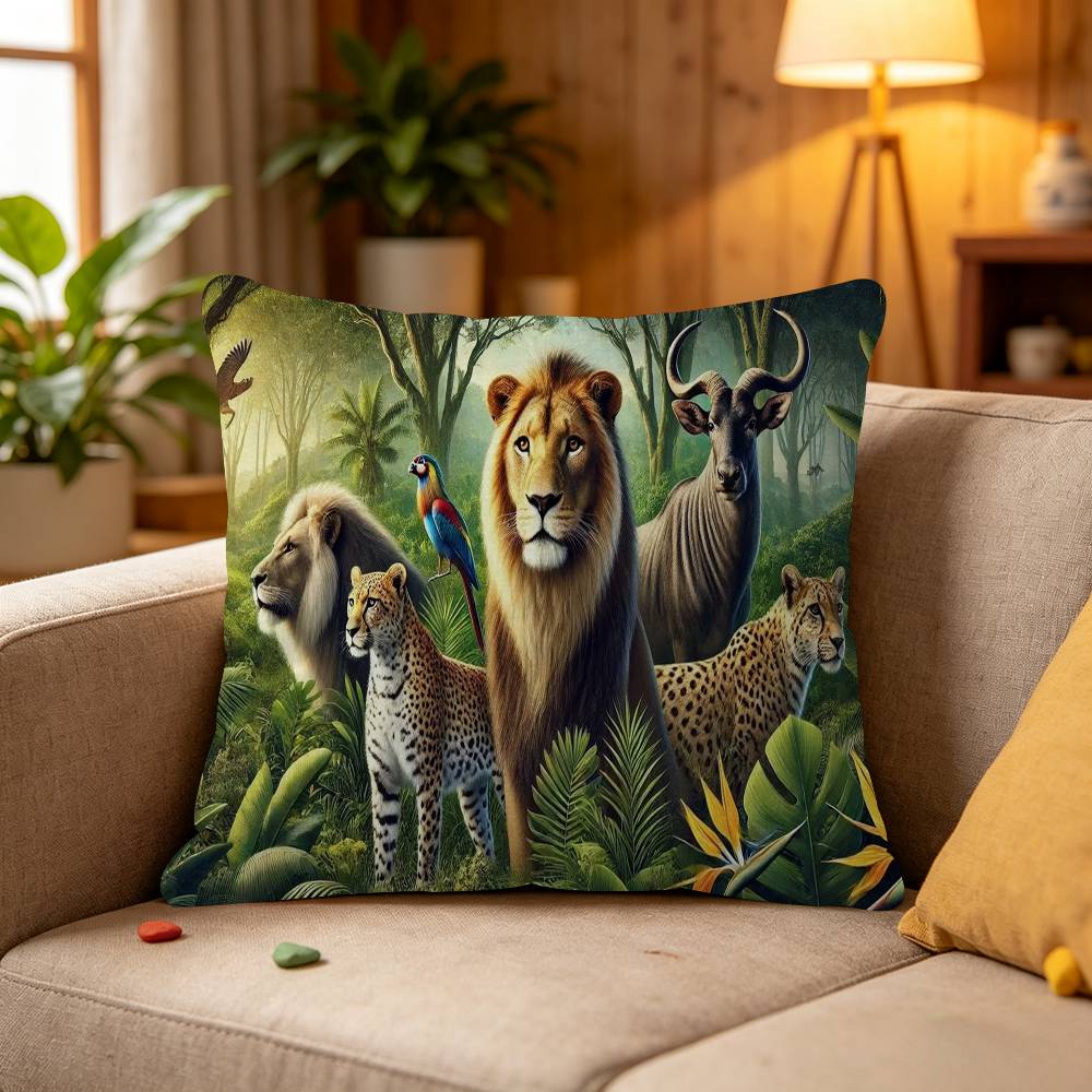 Jungle animals adventure Cushion Cover 30x50 Polyester Sofa Cushions Decorative Throw Pillows Home Decoration Pillowcover