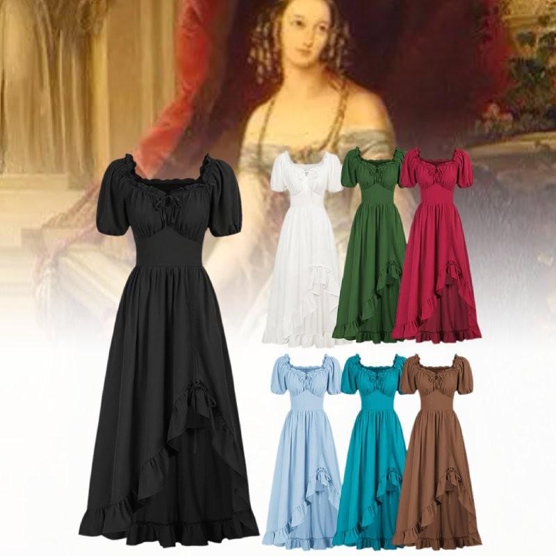 Medieval Lady Renaissance Gown Dress Cosplay Decoration Costume Set Performance