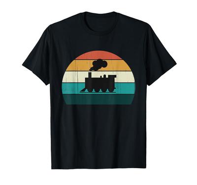 Retro-Züge. Vintage Schienenwagen, Lokomotiven, Geschenke für Eisenbahnenthusiasten T-Shirt