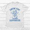 Snow Day Supporter Shirt, Winter Snowman Retro Graphic Tee