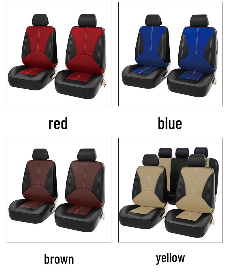Premium PU Leather Cross-Border Patchwork Seat Cover: Durable, Soft, Comfortable, and Breathable Luxury Car Accessory