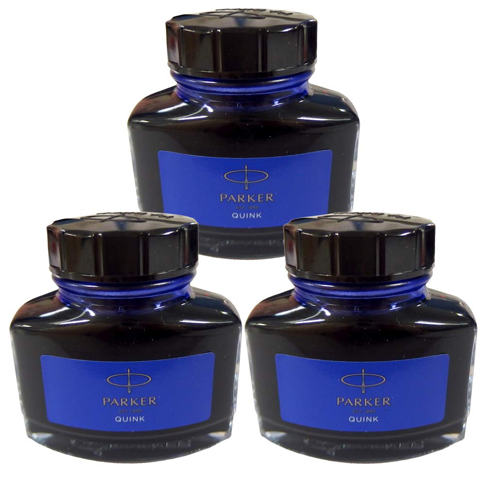 

PARKER Fountain Pen Bottle Ink QUINK 57ml Blue 1950376 Set of 3 S0037470