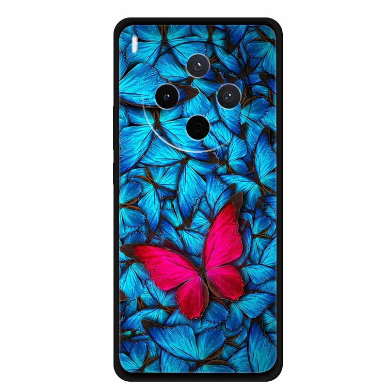 For vivo Y500 Pro 5G Case Flowers Soft Silicone TPU Phone Cases for vivoY500 Pro Shockproof Cool Wolf Animals Protective Cover