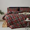 100% Cotton Bedding Set Simple Plaid Dorm Guest Room Bed Sheet Duvet Cover Pillowcase