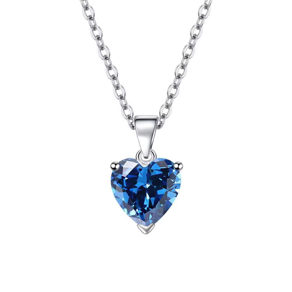Heart-Shaped Zircon Jewelry Set: Earrings, Necklace & Open Ring - Elegant and Luxurious Fashion Accessories