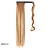 Synthetic Straight Ponytail Hair Extension With Velcro Wrap Design, 60cm Long Sleek Wrap Around Ponytail For Women Girls