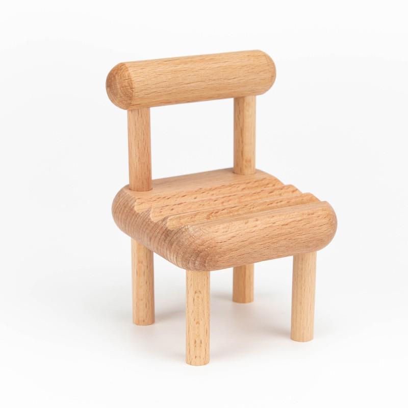 Solid Wood Mini Phone Holder and Desktop Stand кремовый/белый