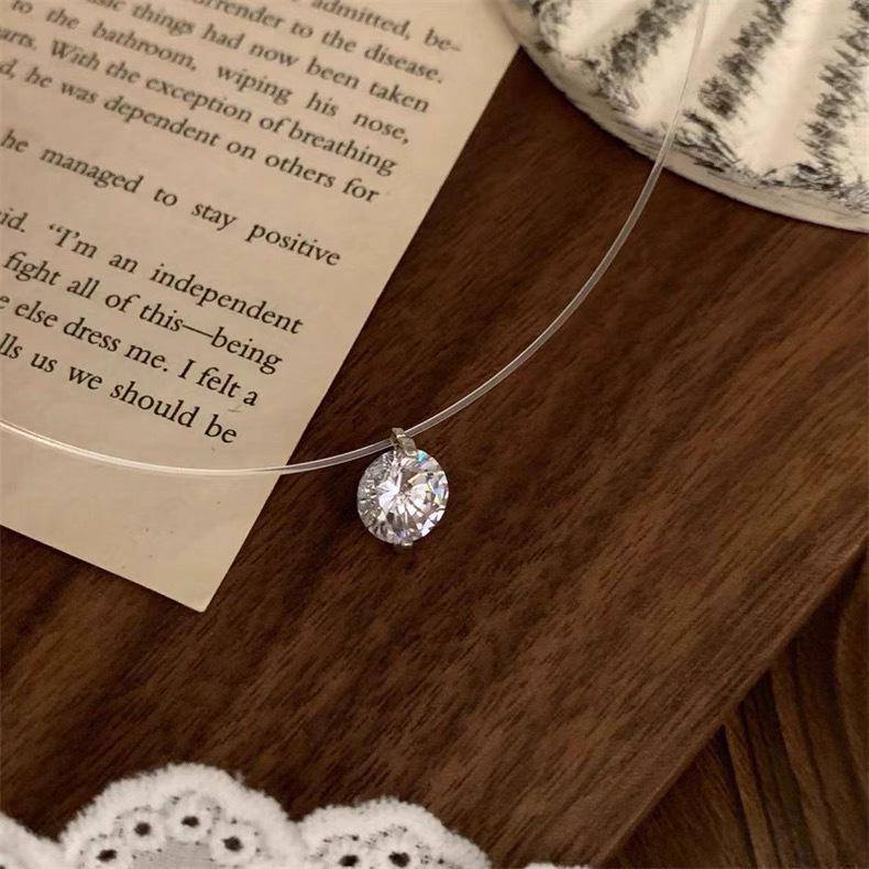 Mermaid s Tear Zircon Pendant Transparent Necklace: Elegant, Luxurious, Versatile Choker
