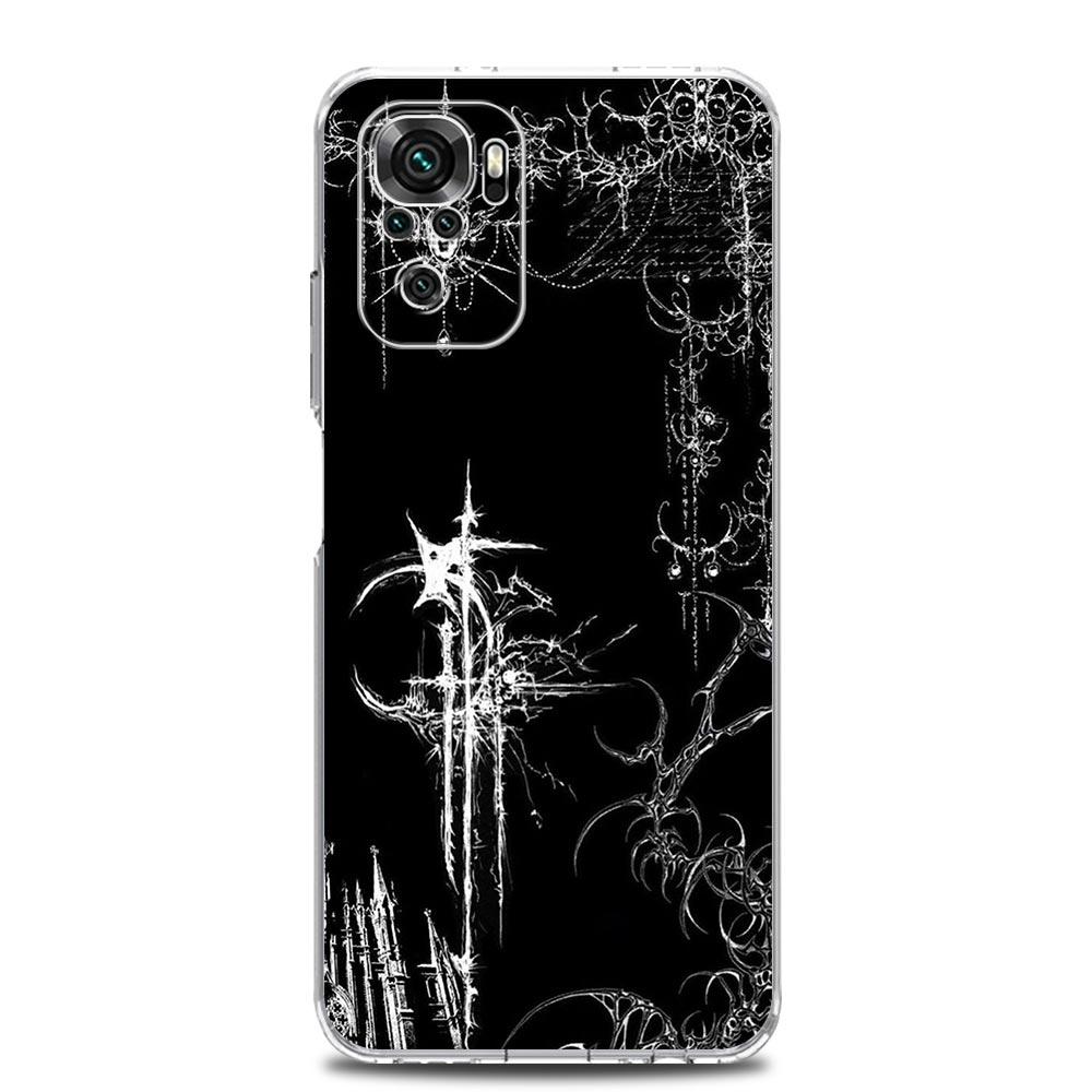 

Phone Case For Xiaomi Redmi Note 14 13 12 4G 9S 9 10 11 Pro Plus 5G 14C 13C 12C 10C 9A Clear TPU Cover Cyber Sigil Cross line Note 13ProPlus5G
