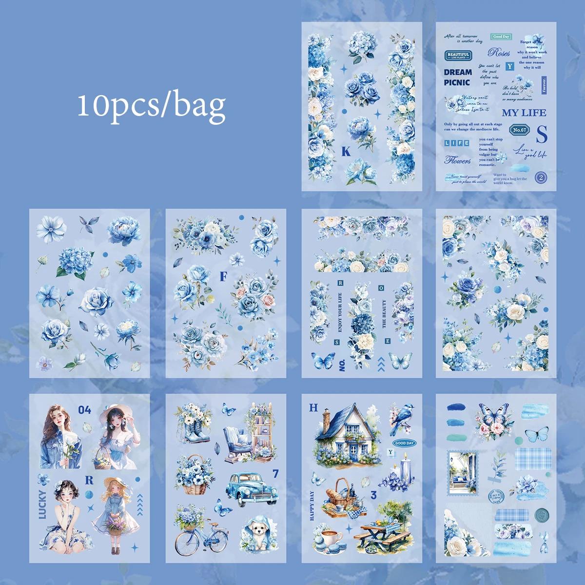 

Mr. Paper 10sheets/bag Romantic Season Series Sticker Book DIY Handbook Scrapbook Phone Case Photo Frame Calendar