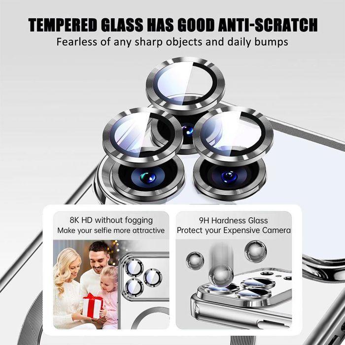 Coque Antichoc - BOOLING - pour iPhone 17 Pro - Scintillante avec Anneau Magnétique Argenté